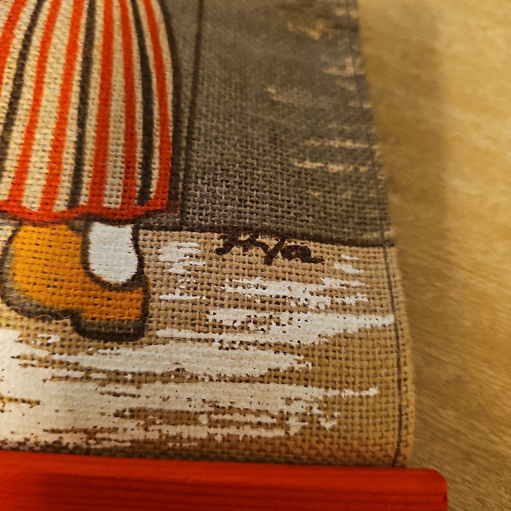Vintage Scandinavian Christmas Textile Art – Tomte Elves Black Cat - Set of 2 - Picture 6 of 8